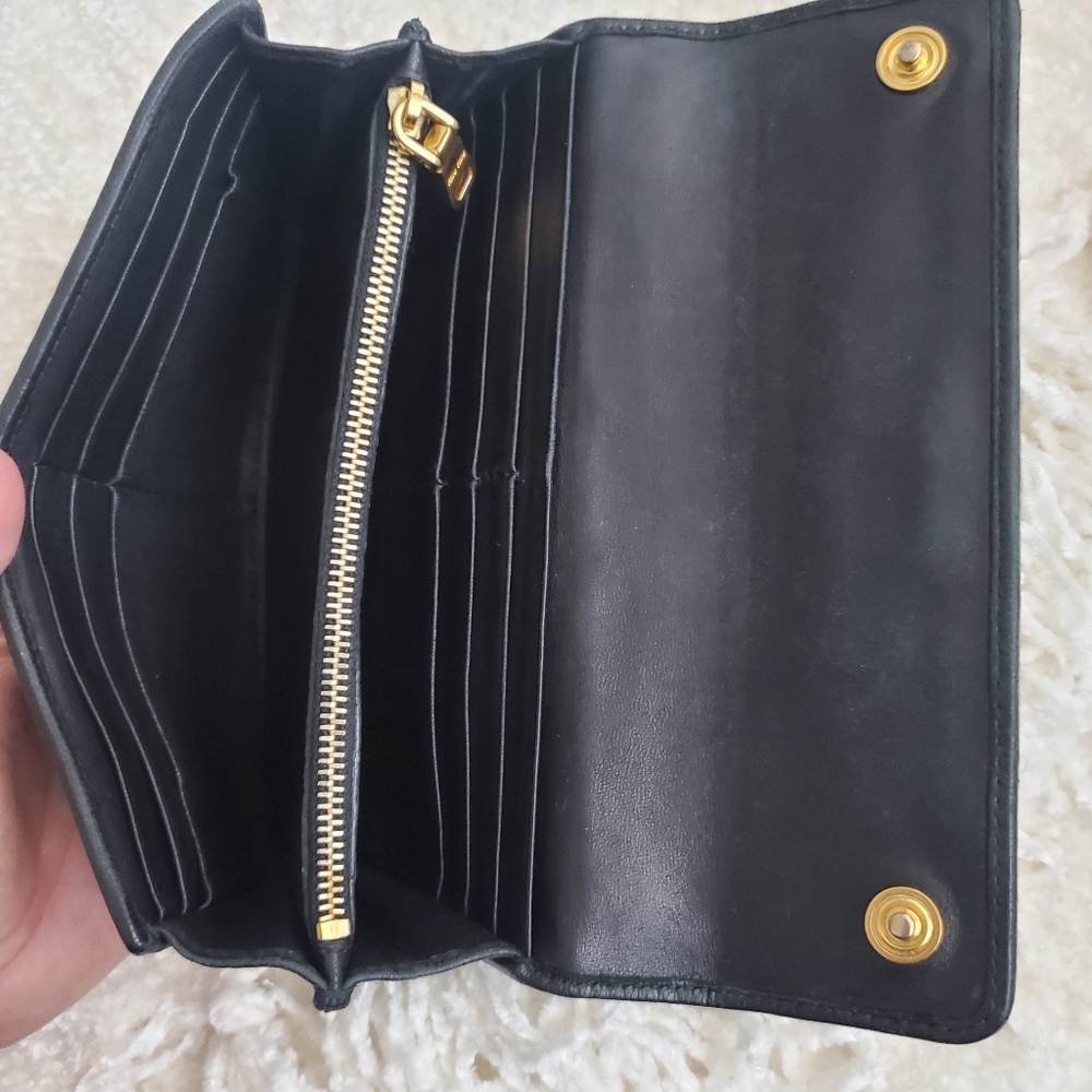 Mui Mui Black Quilted Wallet AUTHENTIC - Picture 6 of 10